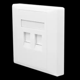 Лицевая панель 2 порта (80х80, Keystone, шторка)