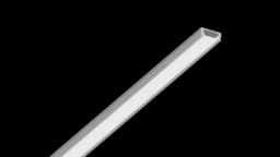 Накладной алюминиевый профиль SP261 Серебристый анодированый 2000х152х6 мм