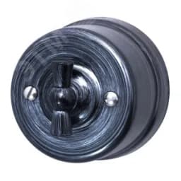 Выключатель Лизетта 2кл., пластик, Серебряный Век Бирони