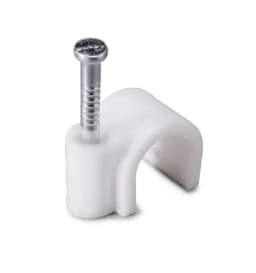 Скоба пластиковая с гвоздём круглая (100 шт/уп) СПК 10