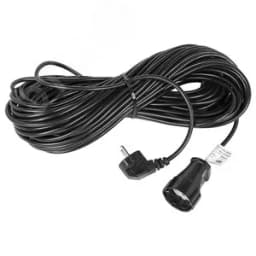 Удлинитель-шнур ПВС 3х0.75, 30 м, с/з, 6 А, 1300 Вт, IP44, черный REXANT