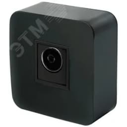 Розетка телевизионная 75 Ом 5-862МГц серия София черный матовый STEKKER