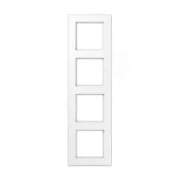 Рамка 4-я для горизонтальной/вертикальной установки  Серия- A550  Материал- термопласт. Цвет- белый
