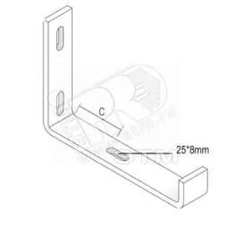 Скоба стеновая, высота - 120 мм, ширина - 217 мм, кратность - 1шт, DU - Покрытие Duplex DUMBZ200 Вергокан Россия