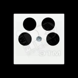 Крышка для SAT-TV-розетки с 4-мя гнездами белая