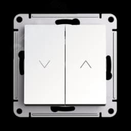 ATLASDESIGN 2-клавишный ВЫКЛЮЧАТЕЛЬ ЖАЛЮЗИ, 10А, мех., ЖЕМЧУГ