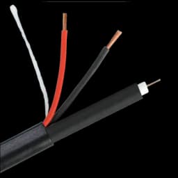 Кабель Видеонаблюдения КВК-П 2х0,5 (РК 75+2х0,5 (48) PE) ВНЕШНИЙ (черный) (продажа кратно 5 м) (ST)