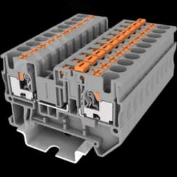 Клемма TP 1-1 с ножевым размыкателем, Push-in, сечение 4 мм. кв., серая