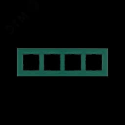 Рамка 4-постовая, стекло цвет Лазурный