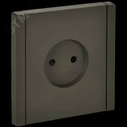 FORTE&PIANO Розетка 1-местная без заземления с защитными шторками винтовое крепление 10А FP317 серый IEK