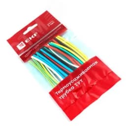 Трубка термоусаживаемая ТУТ нг 4/2 (7 цветов по 3шт) 100мм PROxima EKF