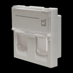 Лицевая панель 2 порта (45х45, Keystone, шторки) (DIY)