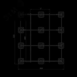 Опорная конструкция для установки оборудования TECHNORAPTOR FOOT 2500х3000 тип 2 КМ-профиль