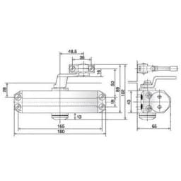 Доводчик дверной ( вес двери 90 кг), темно-коричневый TS77 size 4 Dormakaba