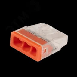 Клеммы монтажные PTC-3P 2273-243 450V 32A 0,14-4.0mm2 , 3 отверстия, прозрачные, с пастой, 100 шт.