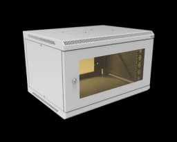 Шкаф телекоммуникационный настенный разборный МИКсистем 19" Basis 6U 600*450 дверь стекло