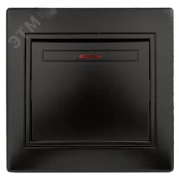 Выключатель одноклавишный, в рамку (скрытого монтажа) с подсветкой антрацит 10А 250В Intro Plano 1-102-05 Б0053734 ЭРА