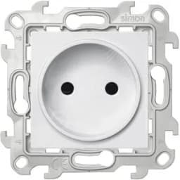 Розетка 2К с защитными шторками, белый 2450441-030 Simon