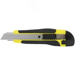 Нож технический 18 мм усиленный прорезиненный, лезвие 15 сегментов FIT