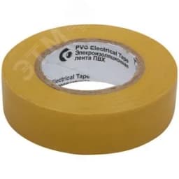 Изолента ROLLIX ПВХ 19 мм x 0,15 мм х 20 м, желтая