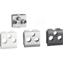 Livinglight. Розетка TV-R-SAT для схемы «звезда". Экранированная. 2 модуля. Поставляется в комплекте с лицевыми панелями цветов "Белый", "Алюминий", "Антрацит".