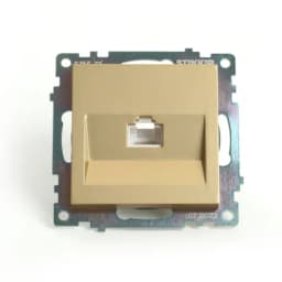 Розетка компьютерная 1местная RJ45 механизм STEKKER GLS00710708 серия Катрин золото 49227