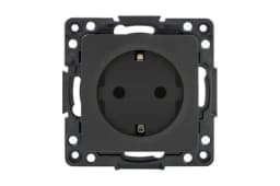 Розетка 1-м СП Стокгольм 16А с заземл. защ. шторки винтов. клеммы механизм черн. PROxima EKF EZR16-028-20