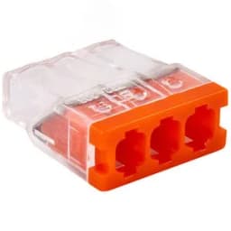 Клемма соединительная 3-контактная Elеctrodeel ED 772-203-b6, сечение 0,5-2,5 мм2, 24А/450В (упаковка 6 штук)
