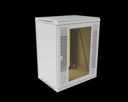 Шкаф телекоммуникационный настенный разборный МИКсистем 19" Basis 15U 600*450 дверь перфорация стекло