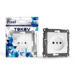 Розетка 1-м СП Pixel 16А IP20 без заземл. механизм беж. TOKOV ELECTRIC TKE-PX-R1-C02