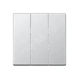 Клавиша 3-я для выключателей  без подсветки. Серия A500  Материал- термопласт  Цвет- алюминий