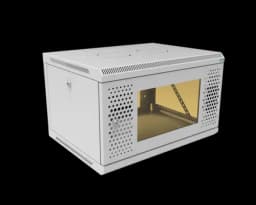 Шкаф телекоммуникационный настенный разборный МИКсистем 19" Keys 6U 600*450  дверь перфорация стекло