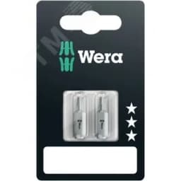 Бита 851/1 RZ PH SB вязкая твердость узкий стержень для гипсокартона хвостовик 1/4 C 6.3 2 шт PH 2X25 мм с держателем-еврослот WERA