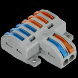 Строительно-монтажная клемма СМК 222-4126 проходная разветвительная (50шт/упак) IEK