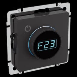 BRITE Термостат электронный с индикацией ТС10-1-БрЧ черный IEK