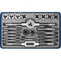 Набор метчиков и плашек, сталь Р6М5 24 предмета