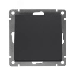 Выключатель одноклавишный UNIVersal серия Афина, с/у, 10А, 220В, графит (еврослот), механизм