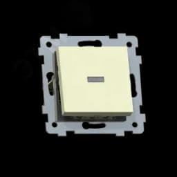 Аксиома Механизм выключателя одноклавишного скрытой установки со светоиндикацией С110-448, слоновая кость Кунцево