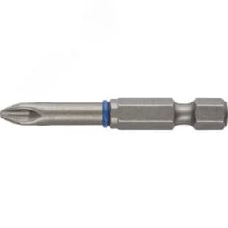 Биты "ЭКСПЕРТ" торсионные кованые, обточенные, хромомолибденовая сталь, тип хвостовика E 1/4", PZ2, 50мм, 2шт ЗУБР