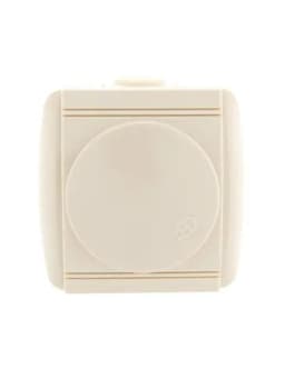 Розетка 1-м ОП Nata 16А IP20 с заземл. с защ. крышкой керамика крем. LEZARD 710-0300-123