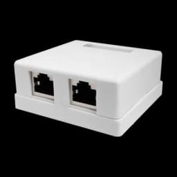 Компьютерная розетка 8P8C (RJ-45), UTP, 5e, 2 порта, шт SUPRLAN (10-0309)