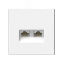 ARTGALLERY розетка двойная компьютерная RJ45+RJ45, кат.6А, механизм, белый Systeme Electric