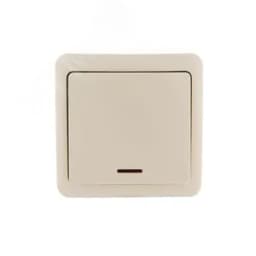 VIOLA Выключатель с подсветкой крем (12шт/144шт)