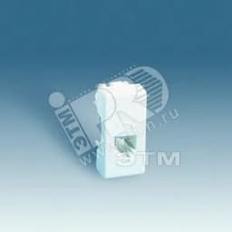 Розетка телефонная RJ-12 узкая, S27, белый