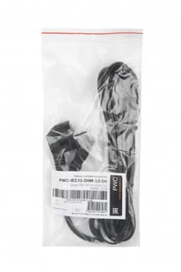 Кабель питания компьютера Hyperline PWC-IEC13-SHM-3.0-BK (Schuko+C13) (3x1.0)