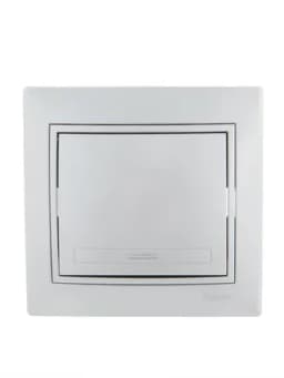 Выключатель 1-кл. СП Mira 10А IP20 со вставкой сер. метал. LEZARD 701-1010-100