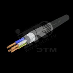 Кабель силовой ПБПнг(А)-HF 5х10.0ок (N.PE)-1 однопроволочный черный (барабан)