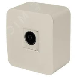 Розетка телевизионная 75 Ом 5-862МГц серия София слоновая кость STEKKER