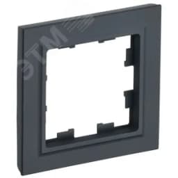 BRITE Рамка 1 пост РУ-1-БрГ графит IEK