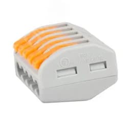 Клемма строительно-монтажная OptiKit СМК 222-415 с рычагом 5 отверстий 0,2-2,5(4,0)мм2